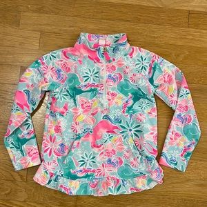 Girls Lilly Pulitzer popover, Mary’s Wish, size M (6-7)